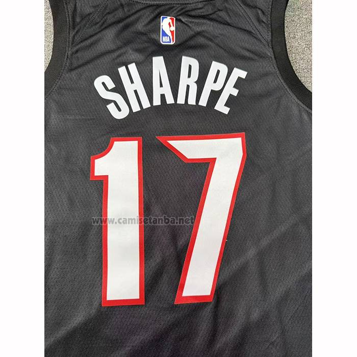 Camiseta Portland Trail Blazers Shaedon Sharpe NO 17 Icon 2025-26 Negro